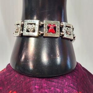 BRIGHTON RETIRED GO RED DRESS HEART AWARENESS BRACELET NWOT